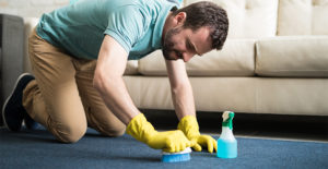 spilled water on carpet how to dry